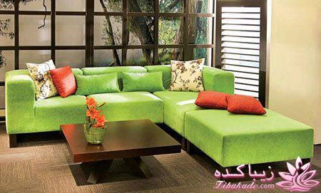 دکوراسیون داخلی با رنگ تناژ سبز